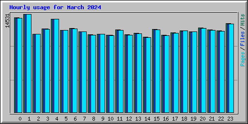 Hourly usage for March 2024